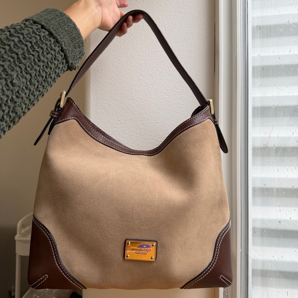 Michael Kors Walnut Millbrook Large Shoulder Bag Handbag Satchel Leather